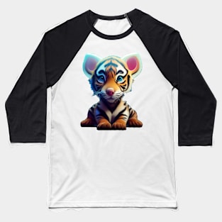 Cute Baby Tiger Baseball T-Shirt